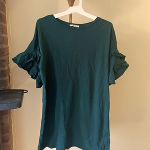 ZARA tunic with ruffle sleeves